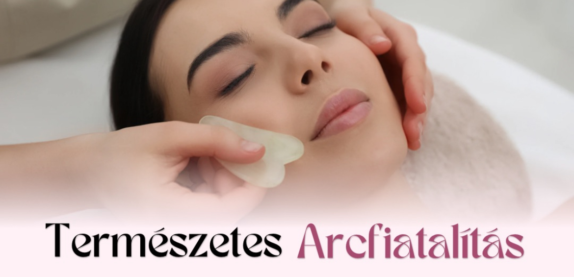 Arcfiatalító gua sha masszázs